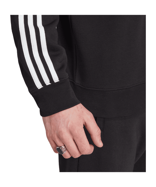 adidas Originals 3S Crew Sweatshirt Schwarz - schwarz