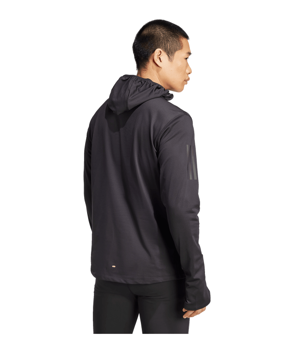 adidas OwnTheRun Winterized 1/2-Zip Sweatshirt à capuche Noir - noir