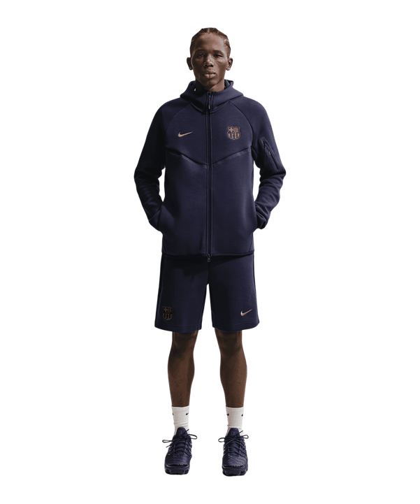 Nike FC Barcelona Tech Fleece Windrunner Kapuzenjacke Blau F499 - blau
