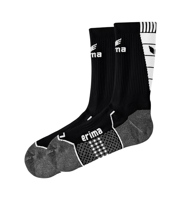 Erima Short Socks Trainingssocken Schwarz Weiss - schwarz