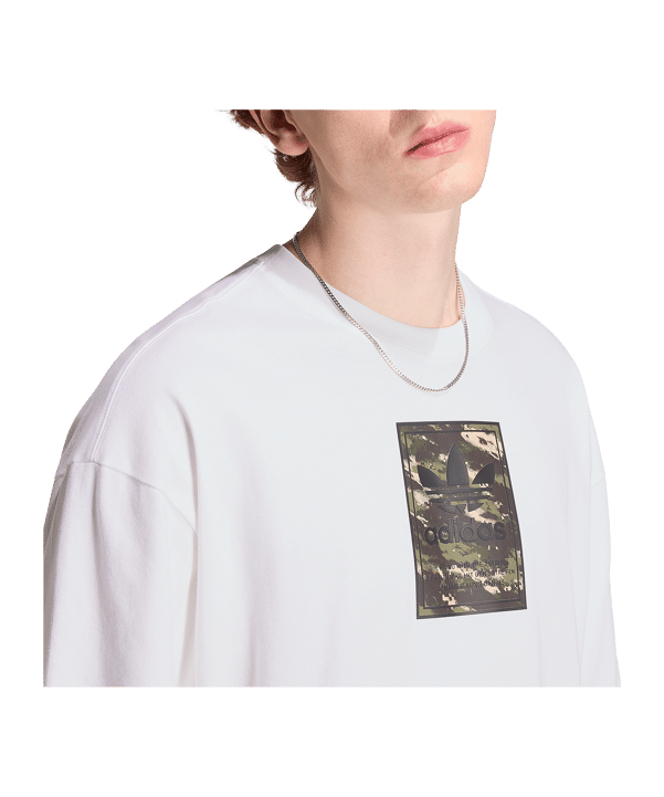 adidas Originals Camo Tongue Label T-Shirt Blanc - blanc