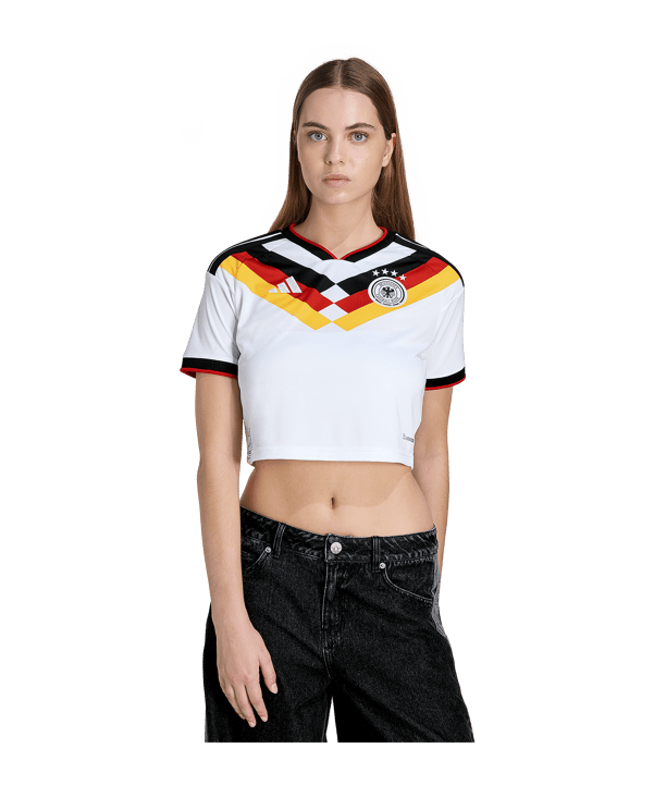 adidas DFB Deutschland Cropped Trikot Home WM 2026 Damen Weiß - weiss