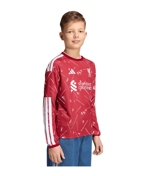 adidas FC Liverpool Trikot Langarm Home 2026/2027 Kids Rot - rot
