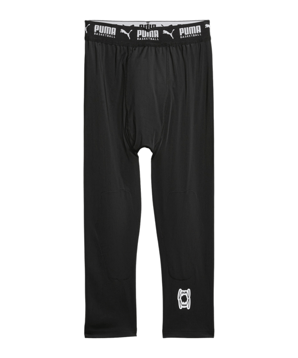 PUMA Hoops Team 3/4 Tight Schwarz F01 - schwarz