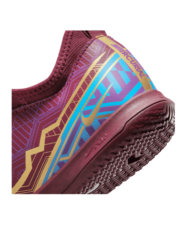 Nike Jr Zoom Vapor XV Academy IC Halle Kids Mbappe Mode 2.0 Rot Gold F694 - rot