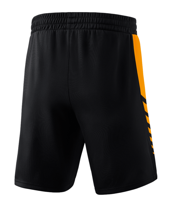 Erima Six Wings Worker Short Kids Schwarz Orange - schwarz