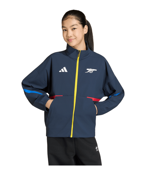 adidas FC Arsenal London Anthem Jacke Kids Blau - blau