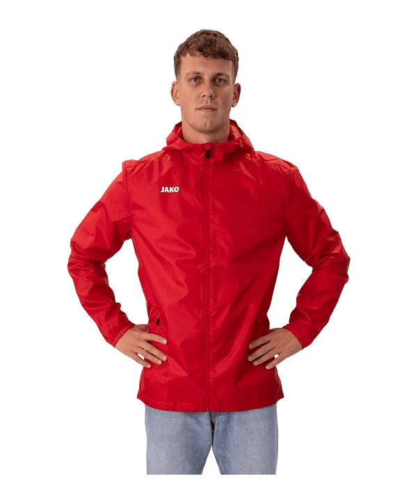 JAKO Team 2.0 Veste de pluie Rouge C100 - rouge