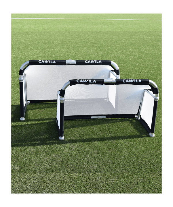 Cawila LIGA Fußball Minitor | Alu Klapptor | 120 x 80cm - silber