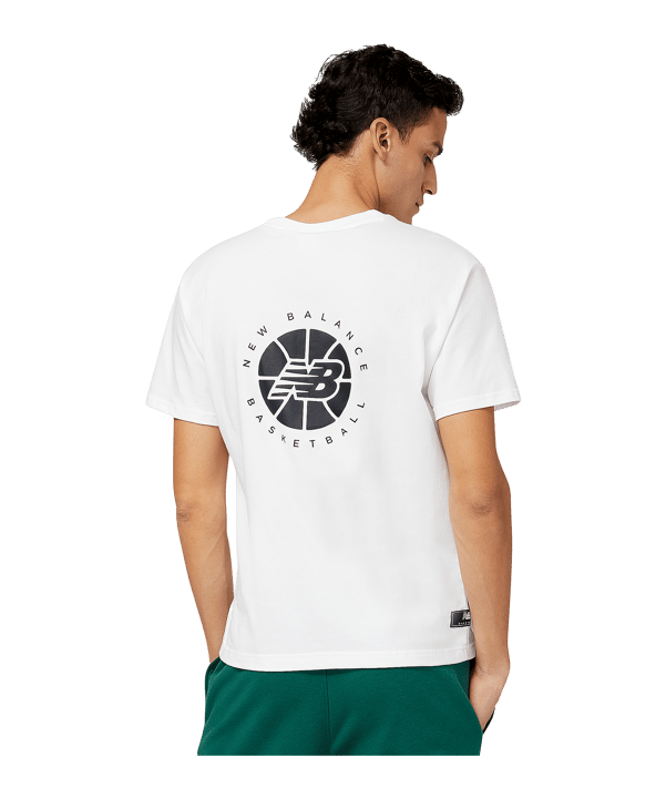 New Balance Essentials Hoops T-Shirt Weiß - weiss