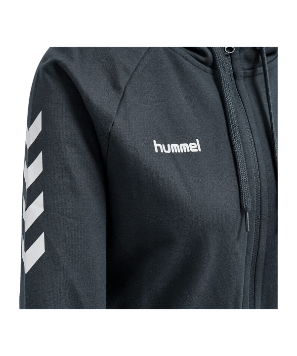 Hummel Cotton Kapuzenjacke Damen Blau F8571 - blau