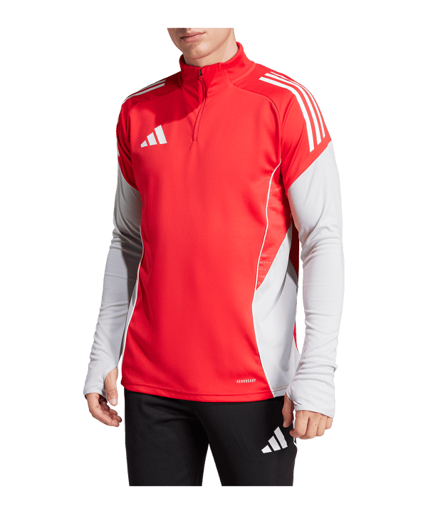 adidas Tiro 25 Competition Zip Top  Rot Grau - rot