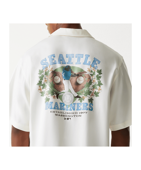 New Era MLB Seattle Mariners Graphic Revere T-Shirt Weiß - weiss