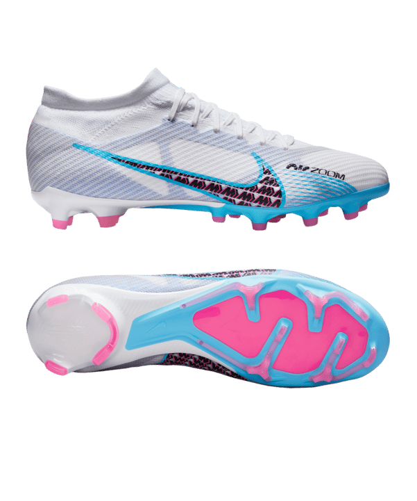 Nike Air Zoom Mercurial Vapor XV Pro FG Blast Weiss Blau Pink F146 - weiss