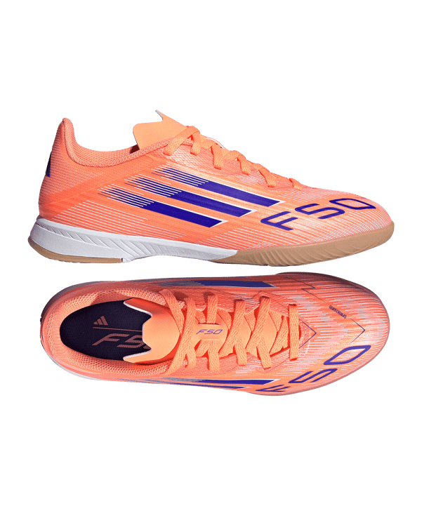 adidas F50 League IN Coral Blaze Kids Orange - orange