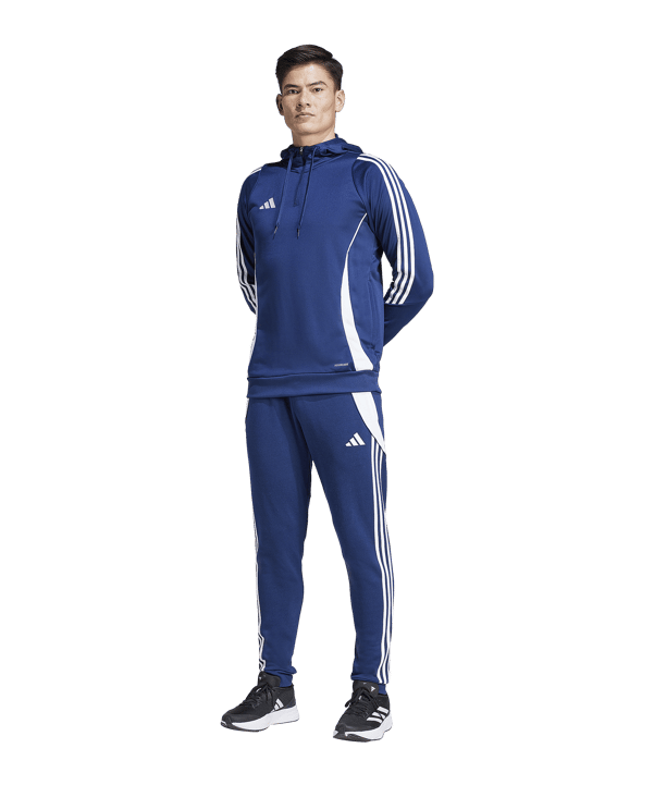 adidas Tiro 24 Trainingshose Dunkelblau Weiss - blau