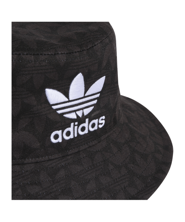 adidas Originals Monogram Print Bucket Hat Black - schwarz