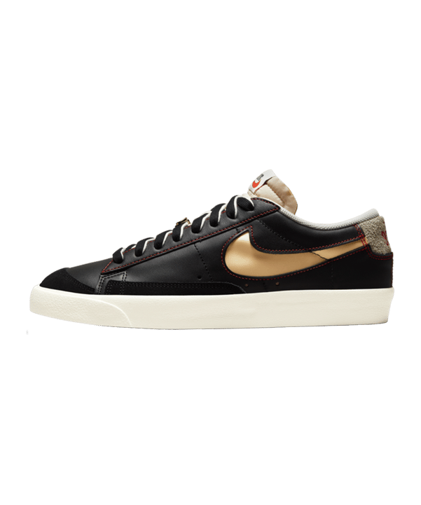 Nike Blazer Low Schwarz Beige Gold F001 - schwarz