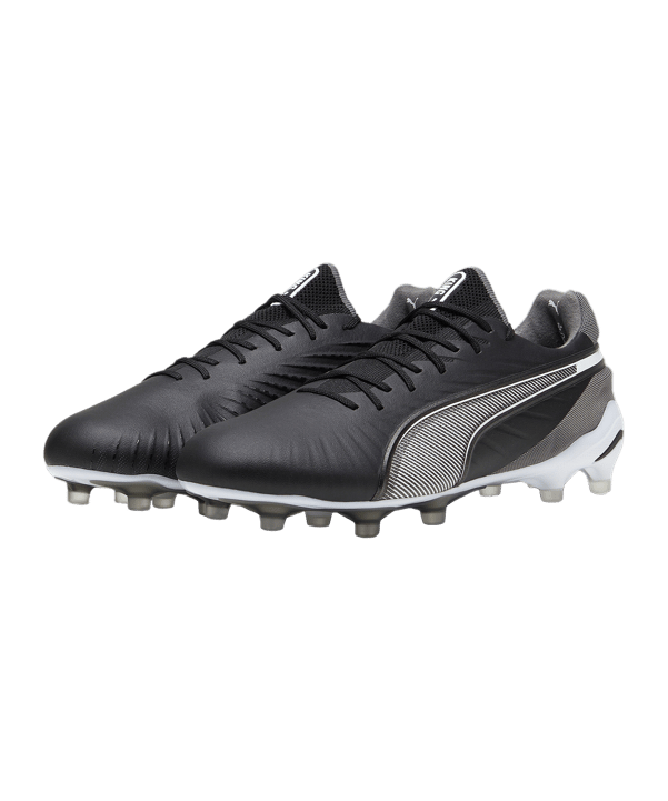 Chaussures de football PUMA KING Ultimate FG/AG Eclipse noir blanc F01 - noir