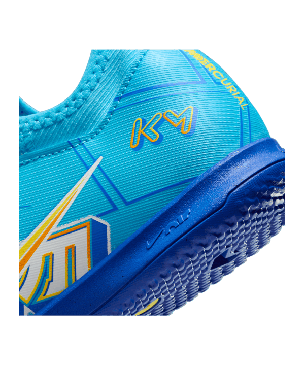 Nike Jr Air Zoom Mercurial Vapor XV Academy IC Halle Mbappe Signature Kids Blau F400 - blau