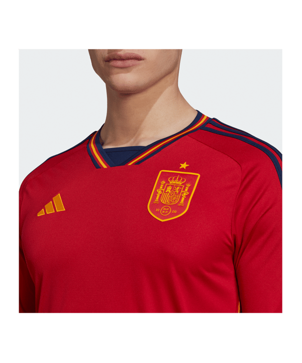 adidas Spanien Trikot langarm Home WM 2022 Rot - rot