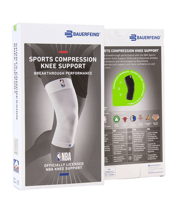 Bauerfeind NBA Sports Compression Support Kniebandage Weiß - weiss