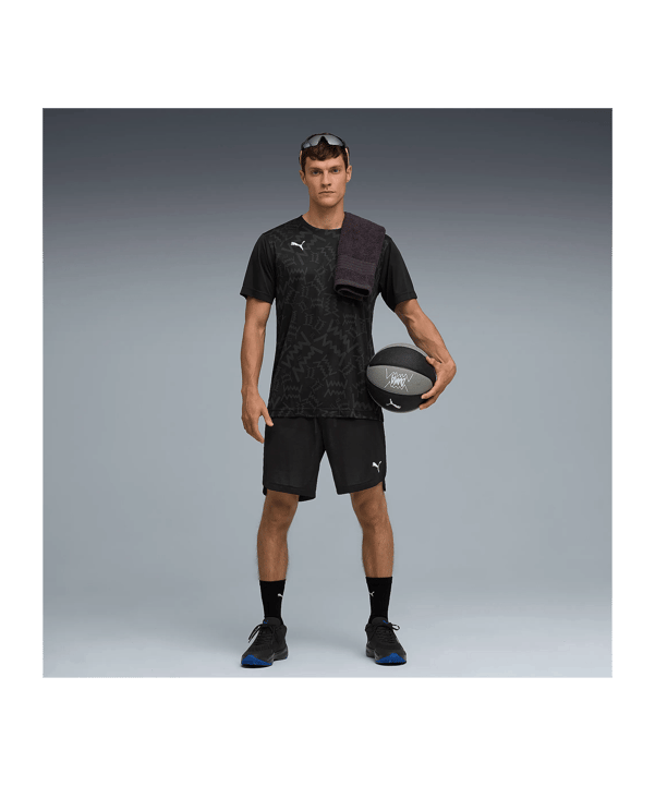 PUMA Teamjaws Graphic Ss Shooting Hemd Schwarz F01 - schwarz