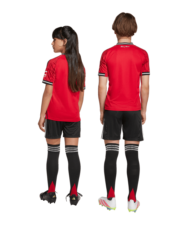 adidas Manchester United Short Home 2025/2026 Kids Schwarz - schwarz