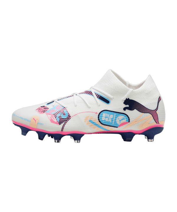PUMA FUTURE 7 Match FG/AG Volume Up Weiss Blau F01 - weiss