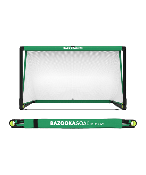 Bazookagoal Teleskoptor | 150x90 Grün Weiss - gruen