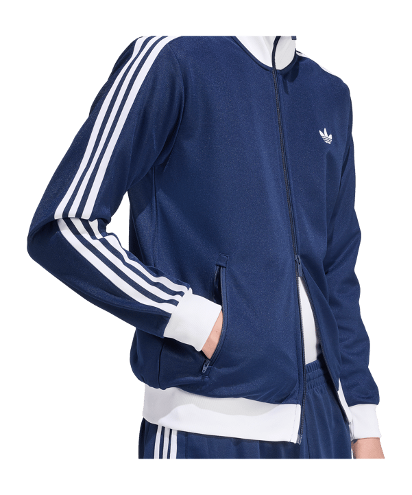 adidas Originals Classic Track Top Trainingsjacke Blau - blau