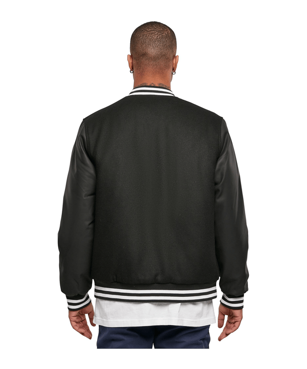 Urban Classic Big U College Jacke Schwarz - schwarz