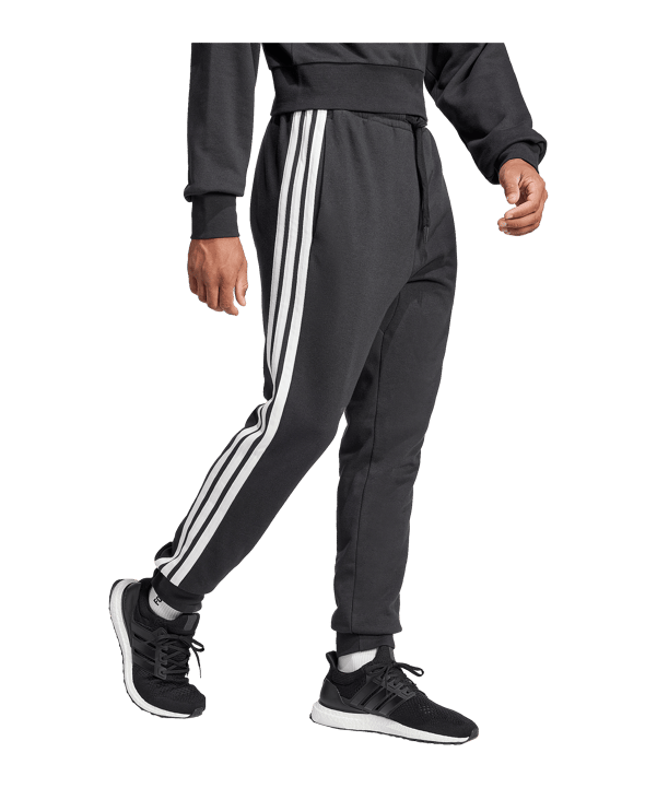 adidas Essentials 3 Stripes Jogginghose Schwarz - schwarz