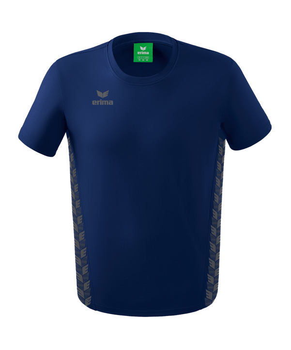 Erima Team Essential T-Shirt Dunkelblau Grau - blau