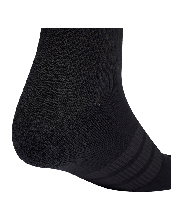 adidas Crew 3er Pack Socken Schwarz - schwarz