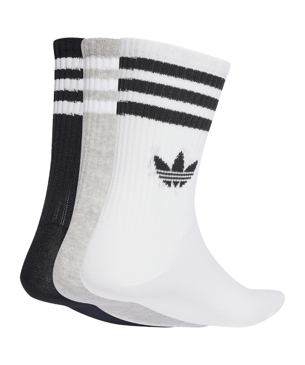 adidas Originals 3 Stripes Crew 3 Pair Calze Bianco - bianco
