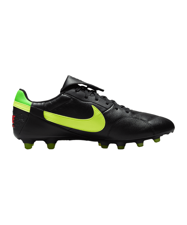 Nike X 11teamsports Premier III Leather FG Schwarz Gelb Grün F008 - grau