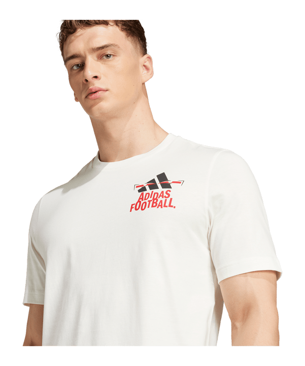adidas Football Graphic T-Shirt Weiss - weiss