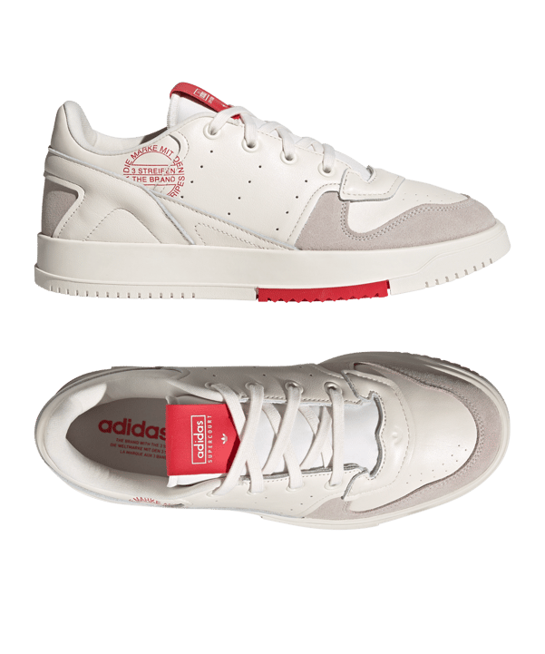 adidas Originals Supercourt 2 Weiss Rot - weiss