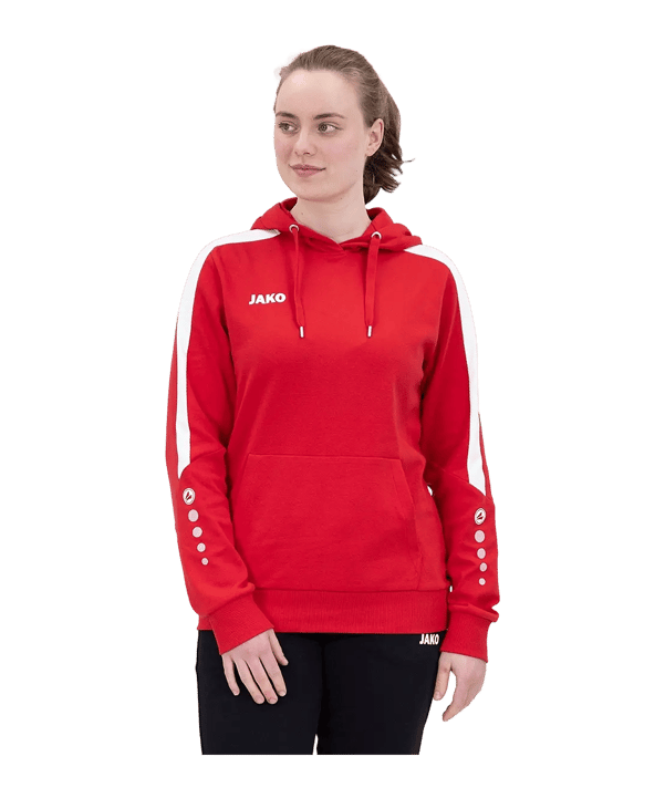 JAKO Power Hoody Dames Rood K100 - rood