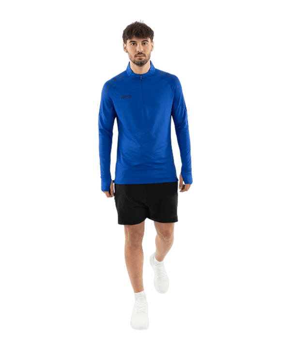 JAKO ZipTop Light Flow Sweatshirt Blau F400 - blau
