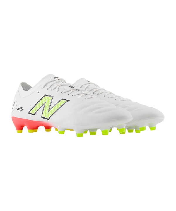New Balance 442 Elite V2 FG Flash Point Weiss FEB2 - weiss