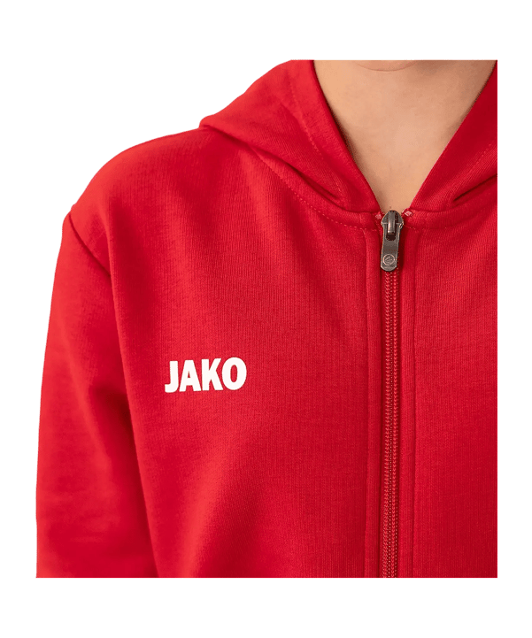 JAKO Base Veste à capuche Enfants Rouge C001 - rouge