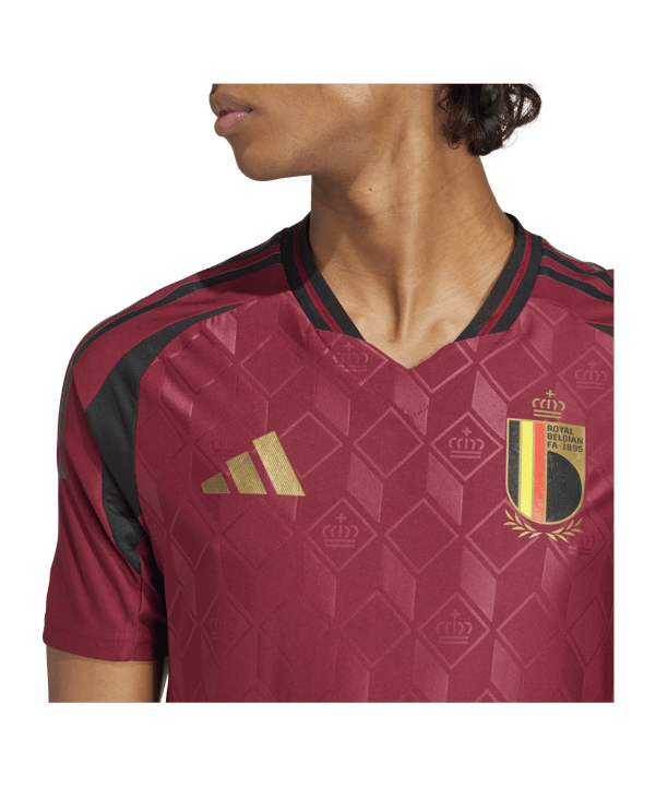 adidas Belgien Auth. Trikot Home EM 2024 Rot - rot