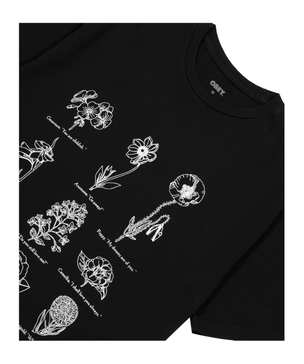 Obey Flower Packet T-Shirt Damen Schwarz - schwarz