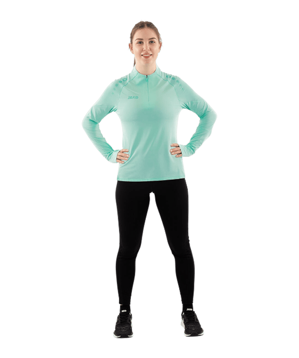 JAKO ZipTop Light Flow Sweatshirt Damen Grün F251 - gruen