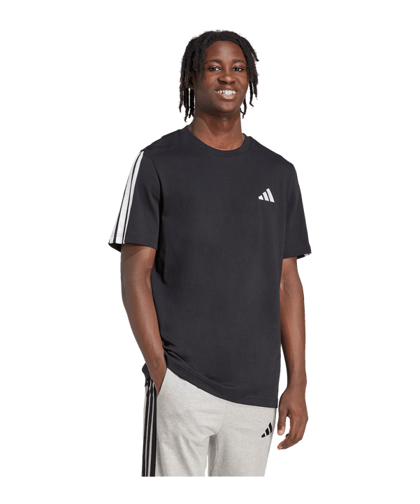 adidas 3 Stripes T-Shirt Schwarz - schwarz