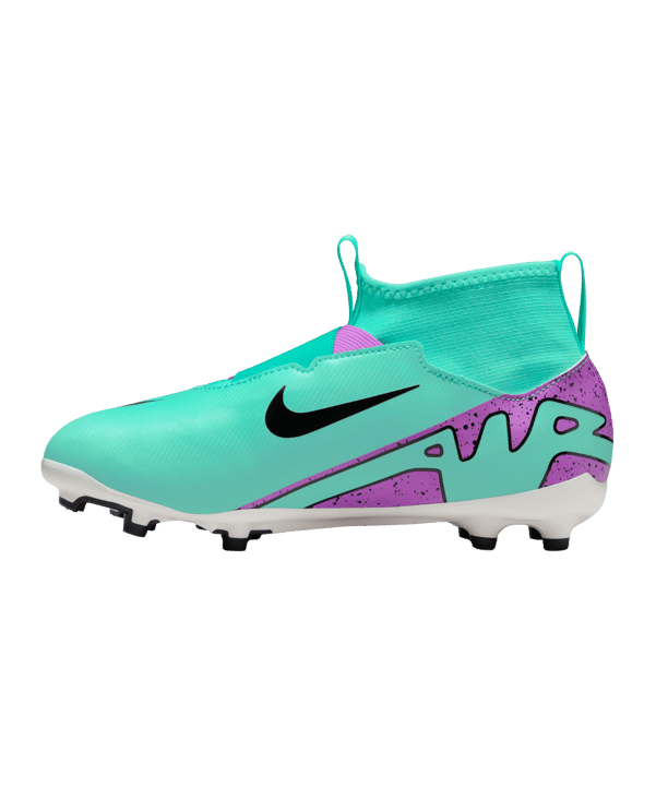 Nike Jr Air Zoom Mercurial Superfly IX Academy FG/MG Peak Ready Kids Grün Pink Schwarz F300 - gruen