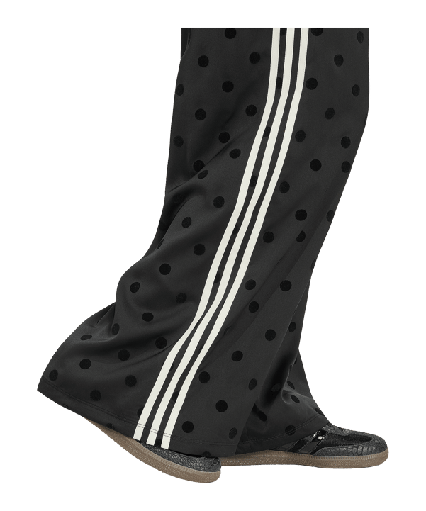 adidas Originals Satin Polka Dots Wide Leg Manguera Donna Nero - nero