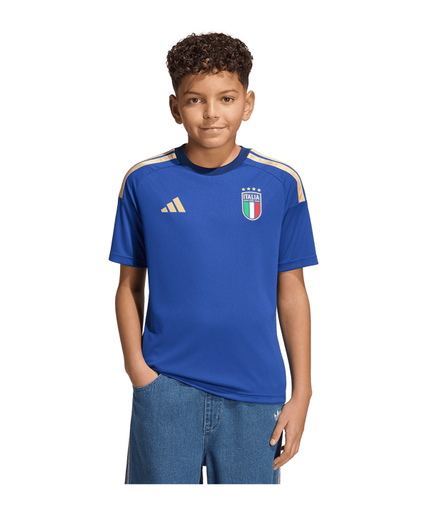 adidas FIGC Italien Fan Trikot Home WM 2026 Kids Blau - blau